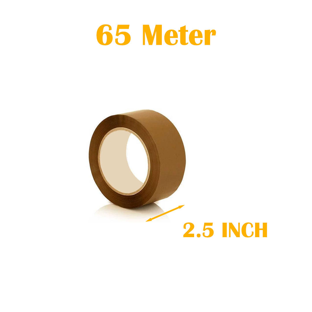GUM Tape, BROWN Tape 2.5 INCH | 65 METER for Packaging Tape for Professional & Office Use, Packing Tape for Heavy Loads