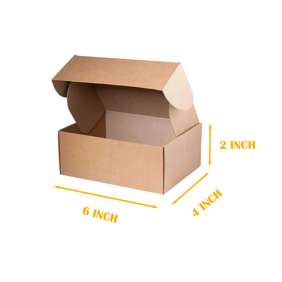 FLAP BOX 3 Ply | 6" x 4" x 2" |Brown Corrugated Boxes for Packaging Cardboard Packing Boxes for Shipping,