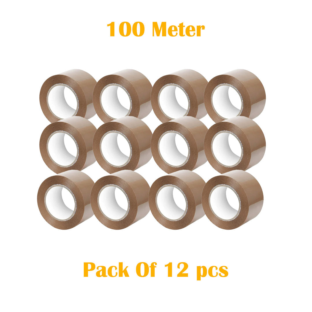 GUM Tape, BROWN Tape 2 INCH | 100 METER for Packaging Tape for Professional & Office Use, Packing Tape for Heavy Loads