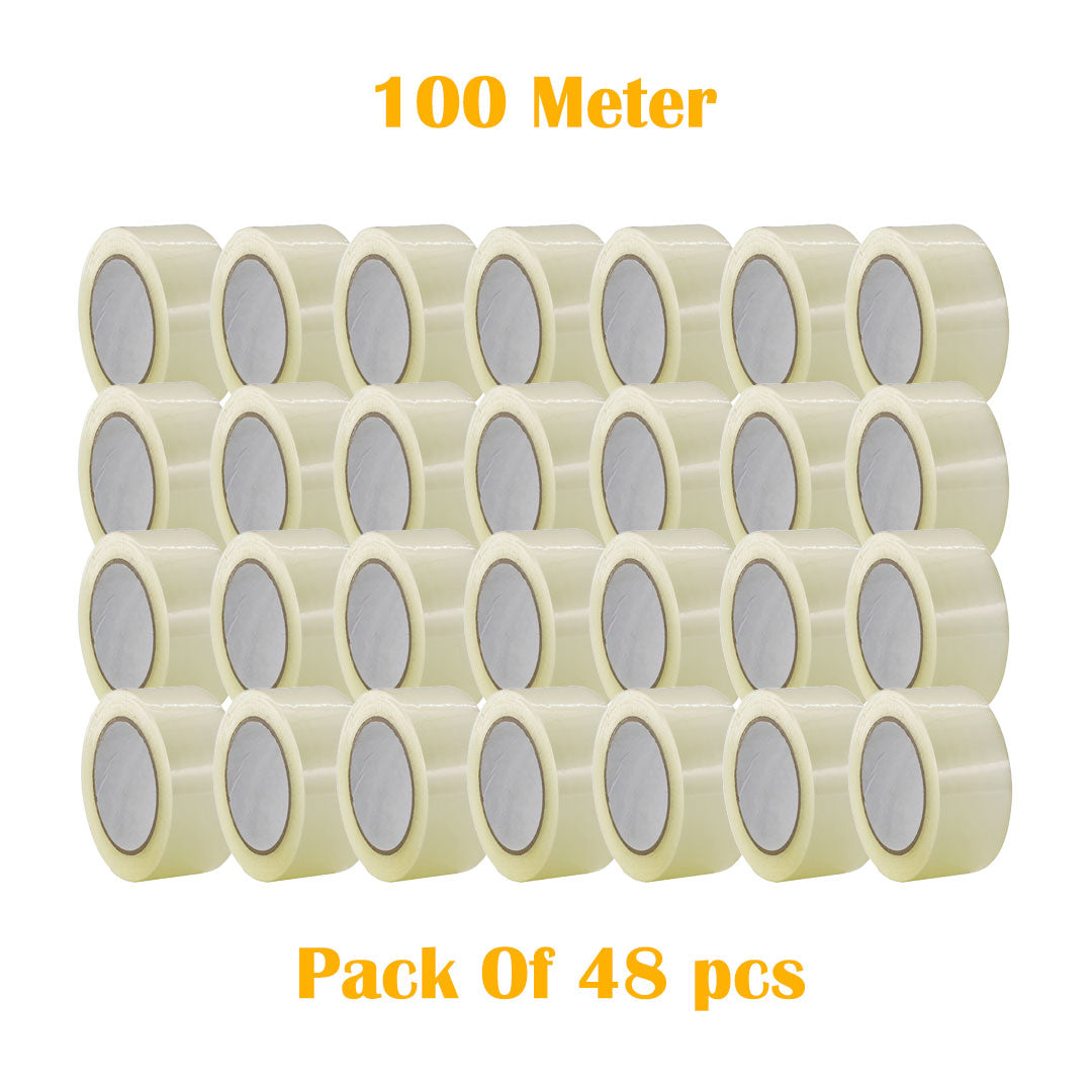 GUM Tape, TRANSPARENT Tape 3 INCH | 100 METER for Packaging Tape for Professional & Office Use, Packing Tape for Heavy Loads