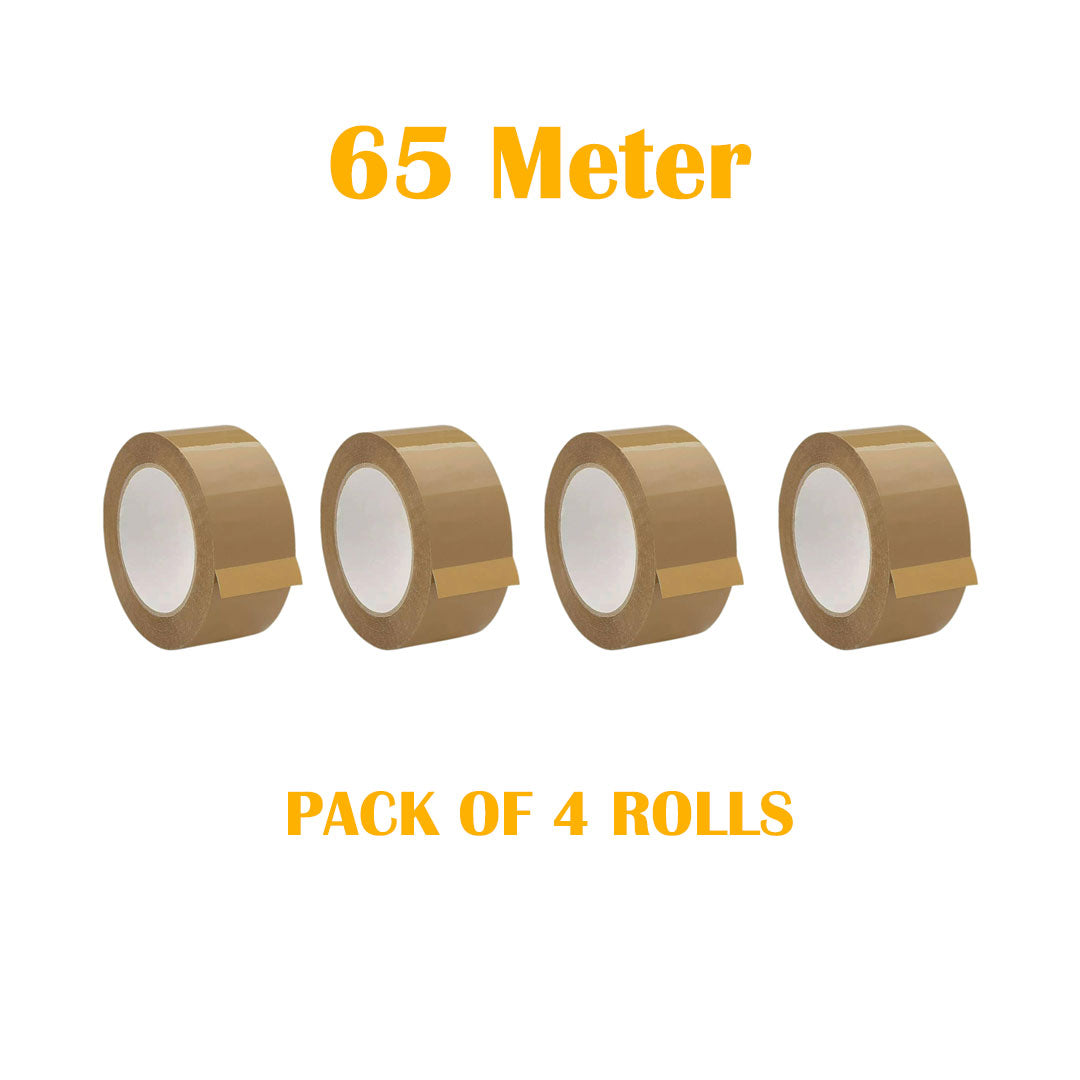 GUM Tape, BROWN Tape 2 INCH | 65 METER for Packaging Tape for Professional & Office Use, Packing Tape for Heavy Loads