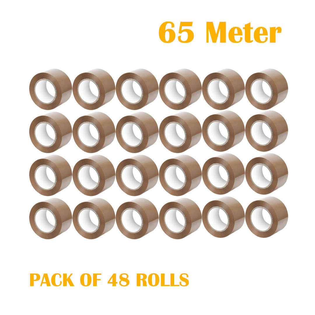 GUM Tape, BROWN Tape 2 INCH | 65 METER for Packaging Tape for Professional & Office Use, Packing Tape for Heavy Loads