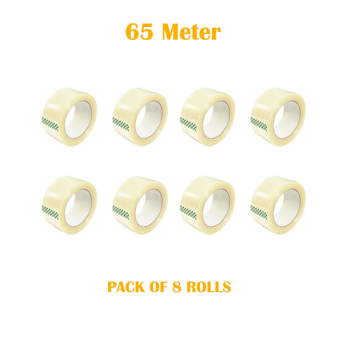 GUM Tape, TRANSPARENT Tape 2 INCH | 65 METER for Packaging Tape for Professional & Office Use, Packing Tape for Heavy Loads