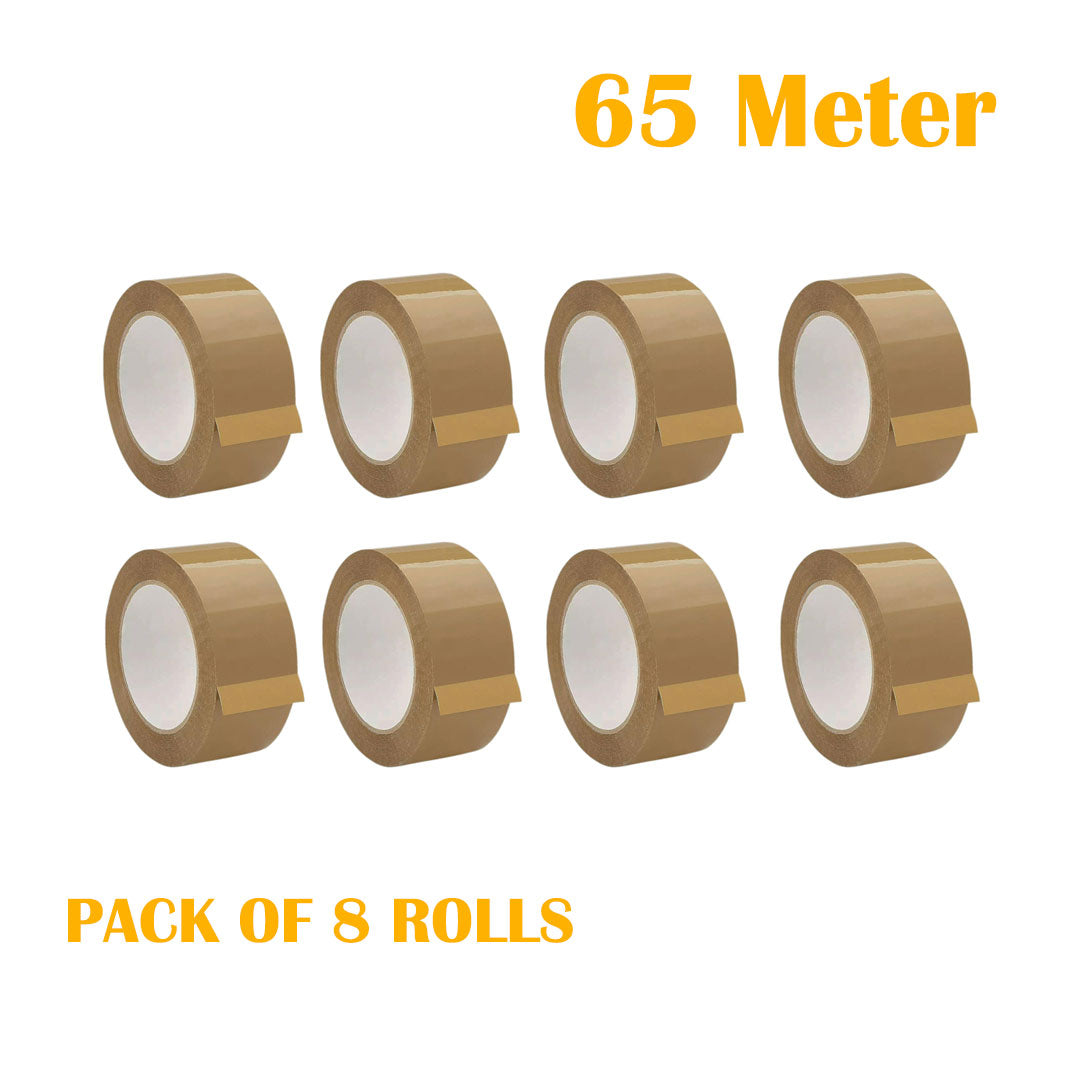 GUM Tape, BROWN Tape 2 INCH | 65 METER for Packaging Tape for Professional & Office Use, Packing Tape for Heavy Loads