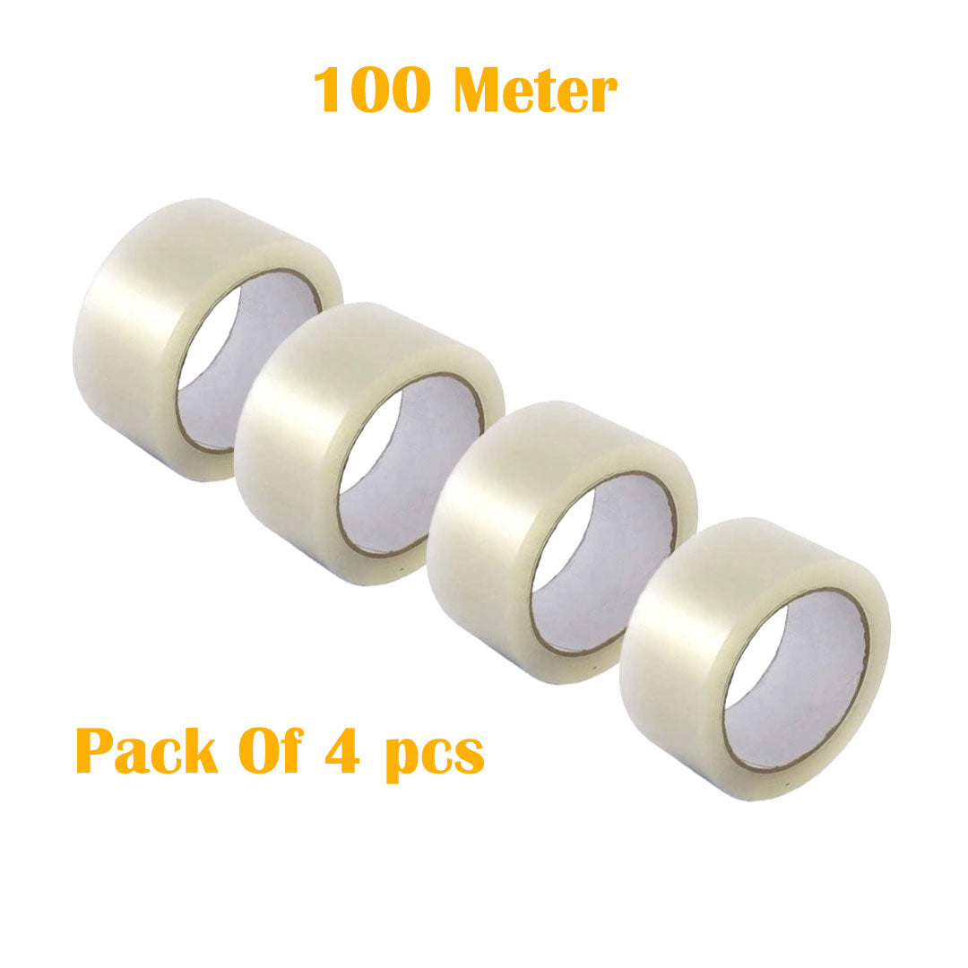 GUM Tape, TRANSPARENT Tape 2 INCH | 100 METER for Packaging Tape for Professional & Office Use, Packing Tape for Heavy Loads