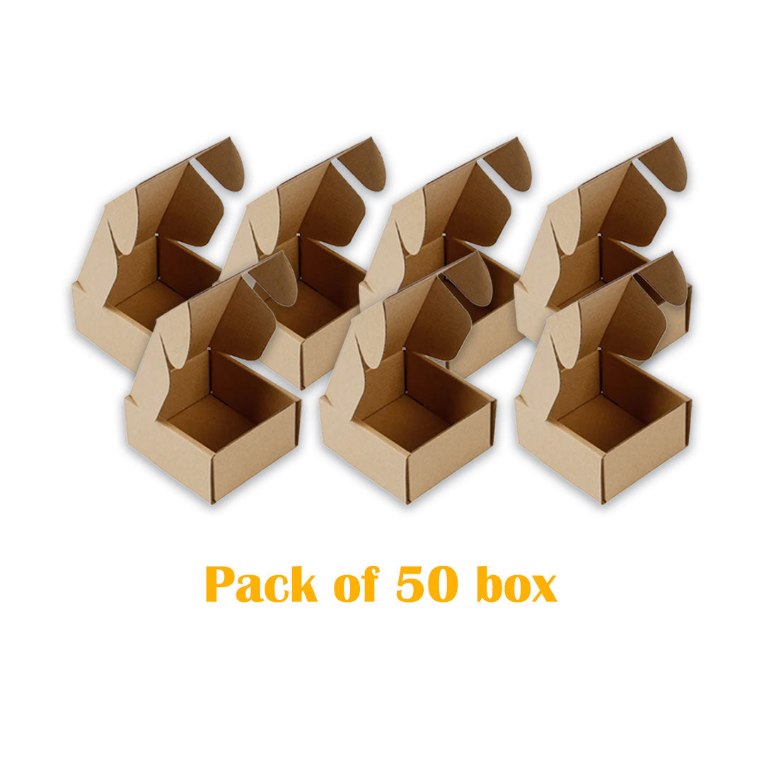 FLAP BOX 3 Ply | 6" x 4" x 2" |Brown Corrugated Boxes for Packaging Cardboard Packing Boxes for Shipping,