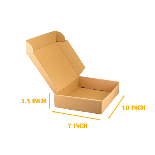 FLAP BOX 3 Ply | 10" x 7" x 3.5" |Brown Corrugated Boxes for Packaging Cardboard Packing Boxes for Shipping,