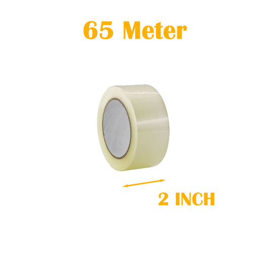 GUM Tape, TRANSPARENT Tape 2 INCH | 65 METER for Packaging Tape for Professional & Office Use, Packing Tape for Heavy Loads