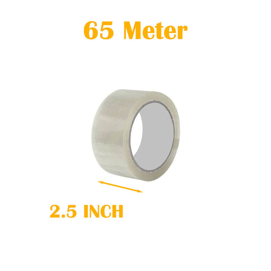 GUM Tape, TRANSPARENT Tape 2.5  INCH | 65 METER for Packaging Tape for Professional & Office Use, Packing Tape for Heavy Loads