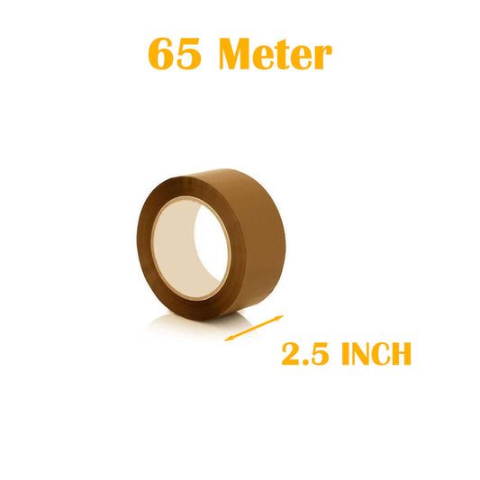 GUM Tape, BROWN Tape 2.5 INCH | 65  METER for Packaging Tape for Professional & Office Use, Packing Tape for Heavy Loads