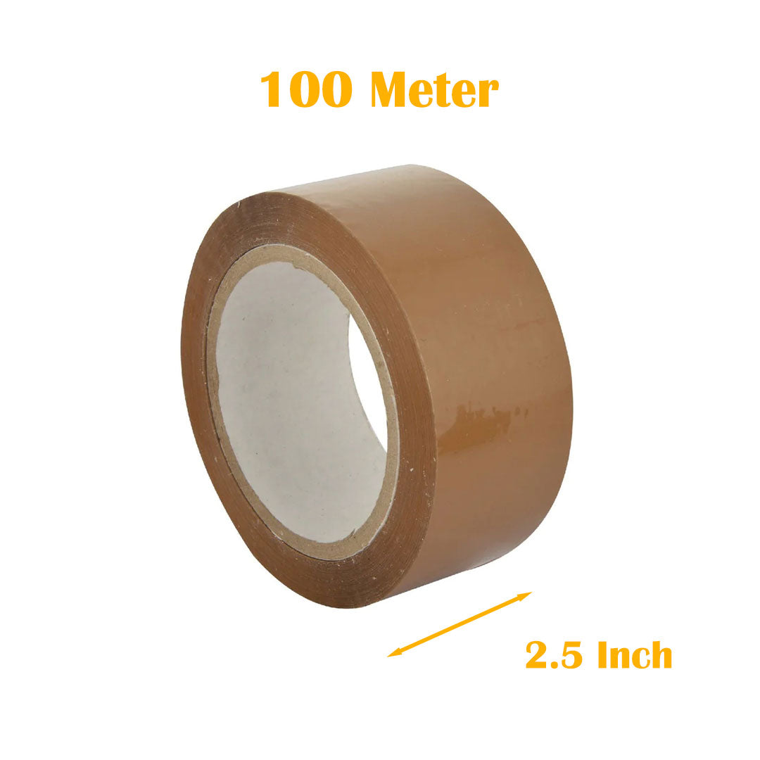 GUM Tape, BROWN Tape 2.5  INCH | 100 METER for Packaging Tape for Professional & Office Use, Packing Tape for Heavy Loads