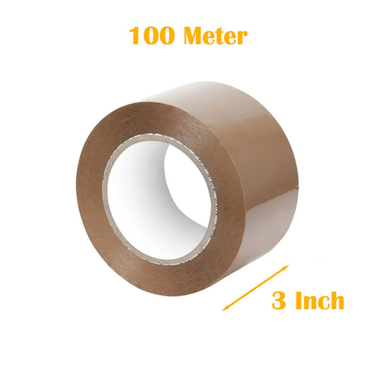 GUM Tape, BROWN Tape 3 INCH | 100 METER for Packaging Tape for Professional & Office Use, Packing Tape for Heavy Loads