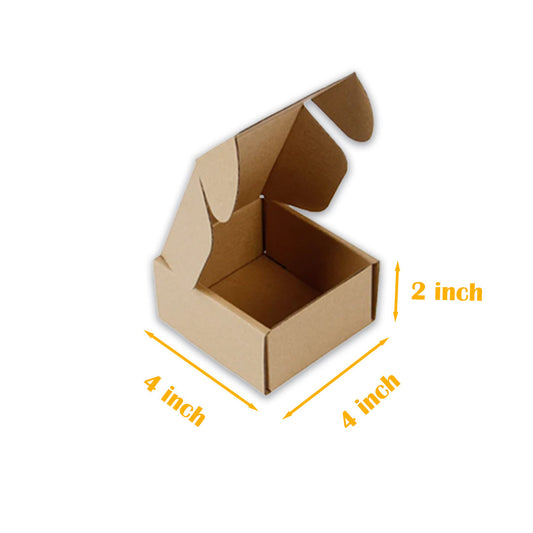 FLAP BOX 3 Ply | 4"x 4" x 2" |Brown Corrugated Boxes for Packaging Cardboard Packing Boxes for Shipping,