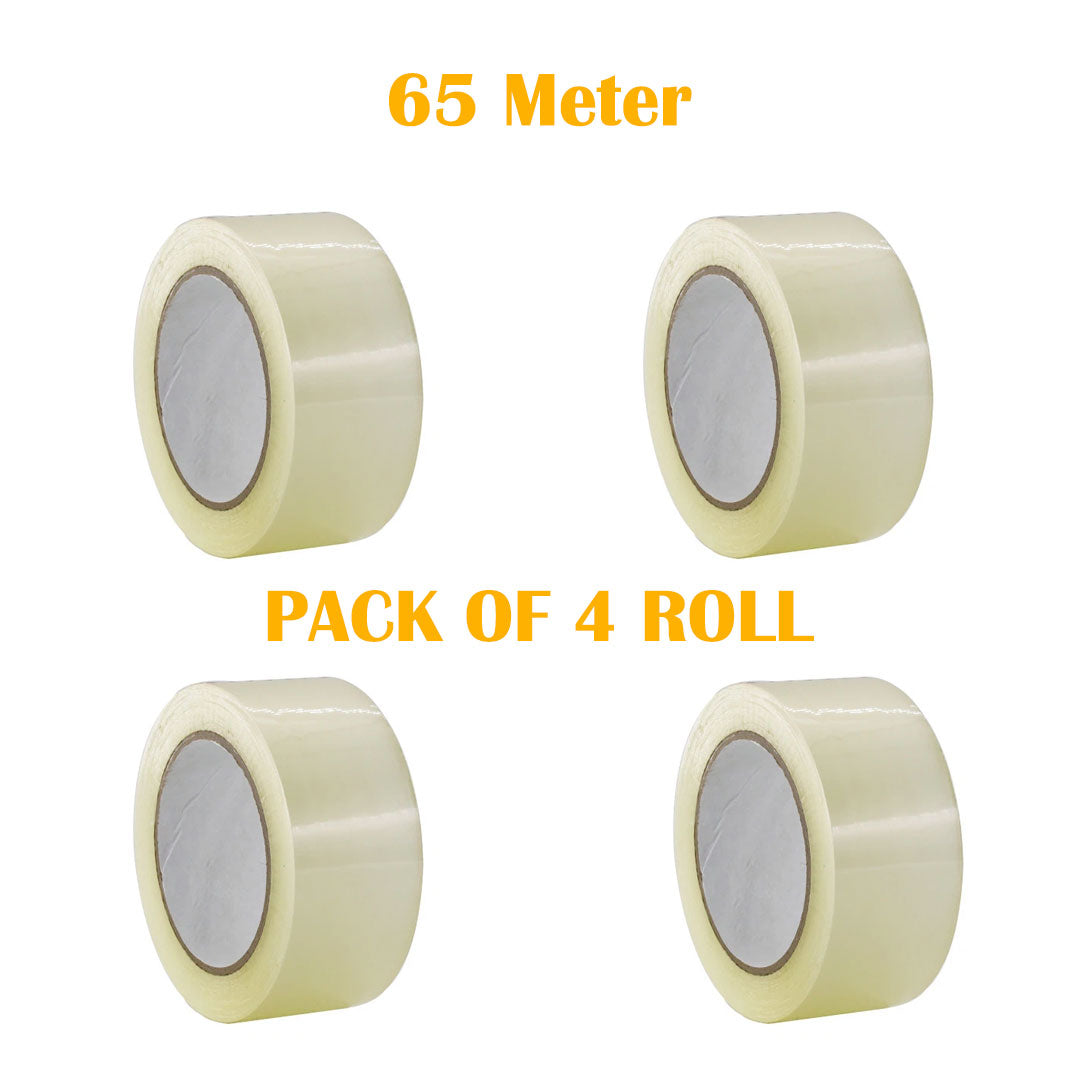 GUM Tape, TRANSPARENT Tape 2.5  INCH | 65 METER for Packaging Tape for Professional & Office Use, Packing Tape for Heavy Loads