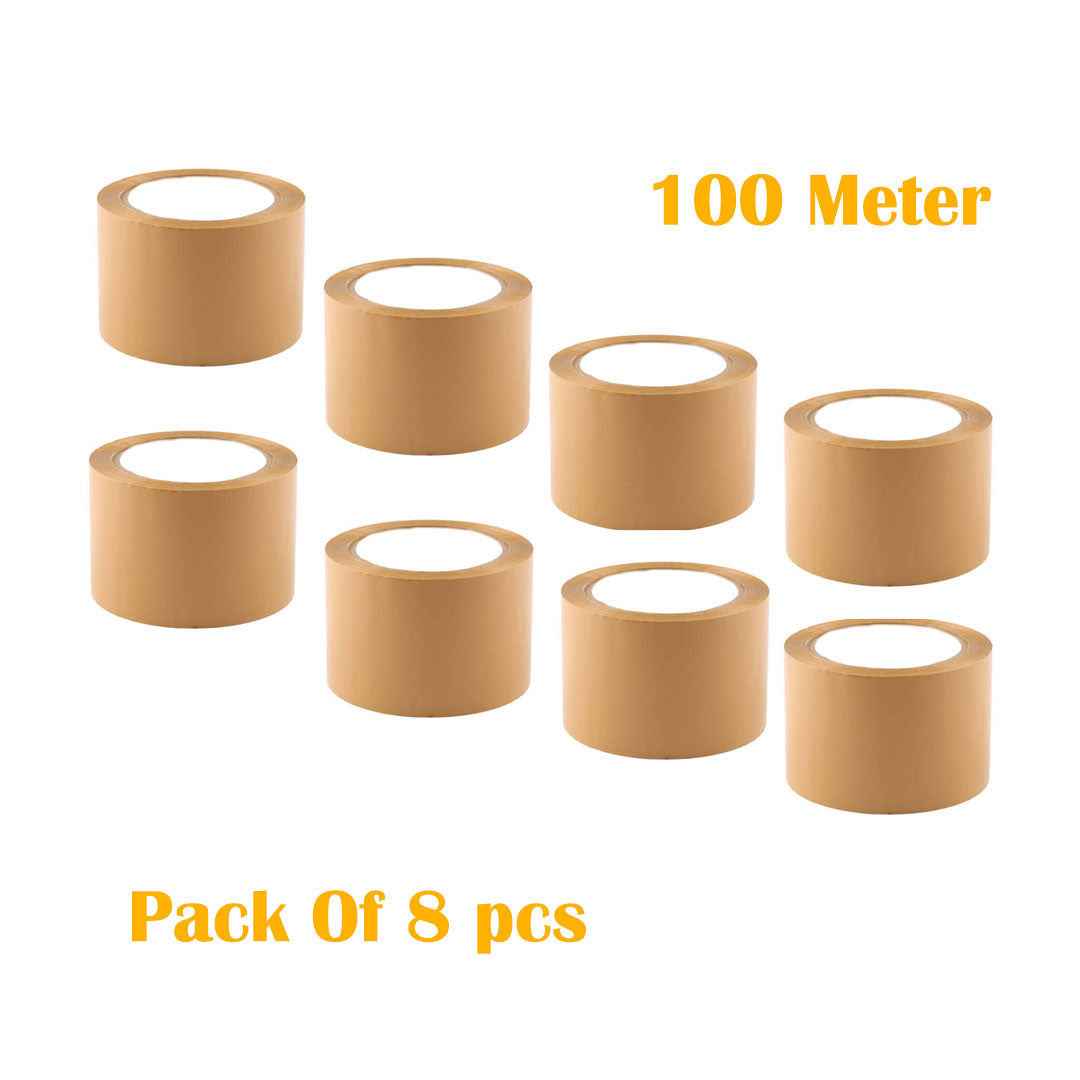 GUM Tape, BROWN Tape 2 INCH | 100 METER for Packaging Tape for Professional & Office Use, Packing Tape for Heavy Loads