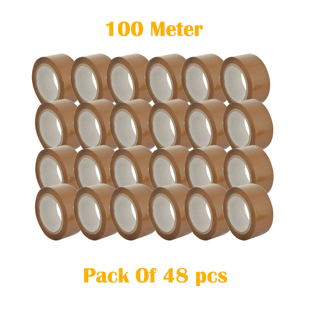 GUM Tape, BROWN Tape 2 INCH | 100 METER for Packaging Tape for Professional & Office Use, Packing Tape for Heavy Loads