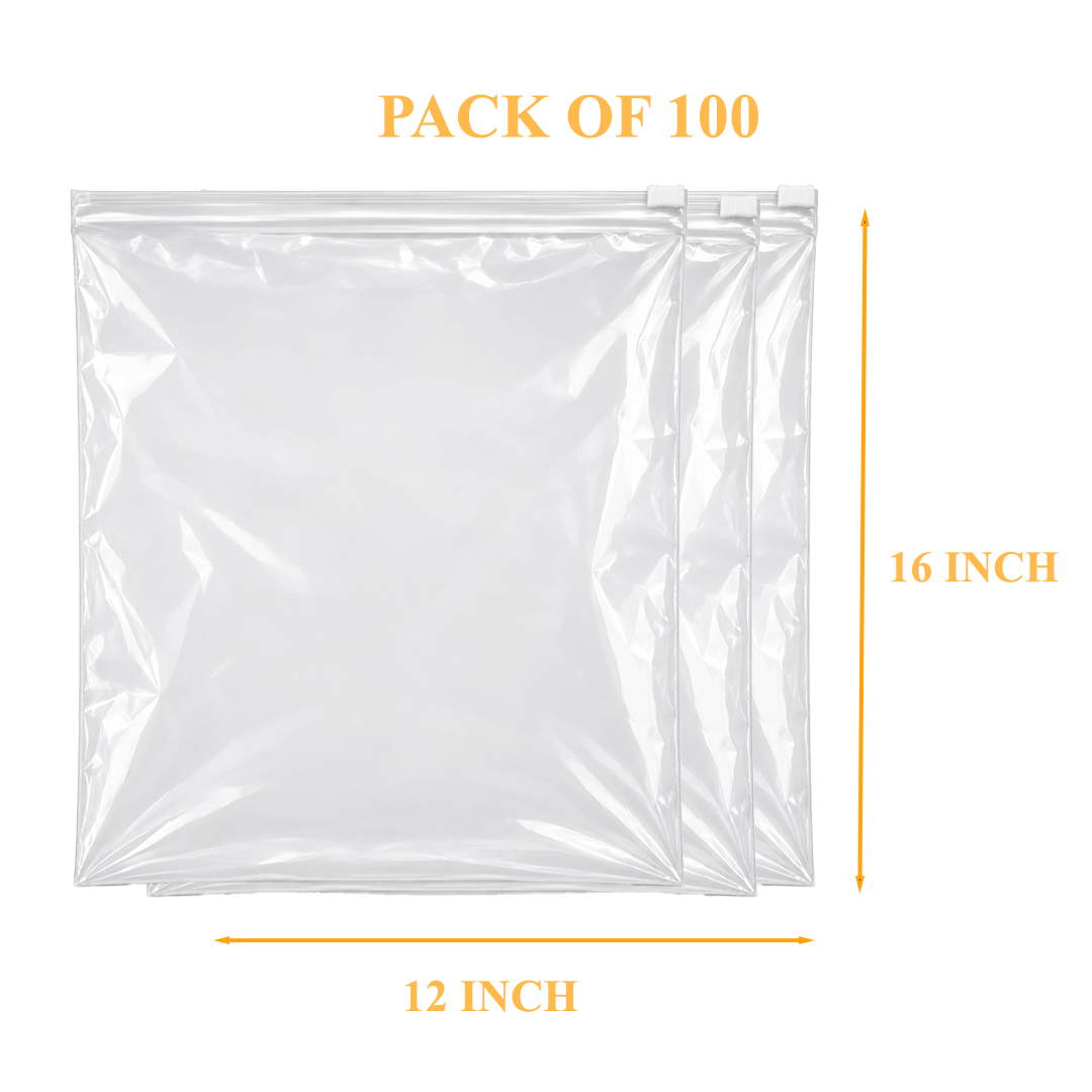 Zip-Lock  12 * 16 inch cover Clear Resealable