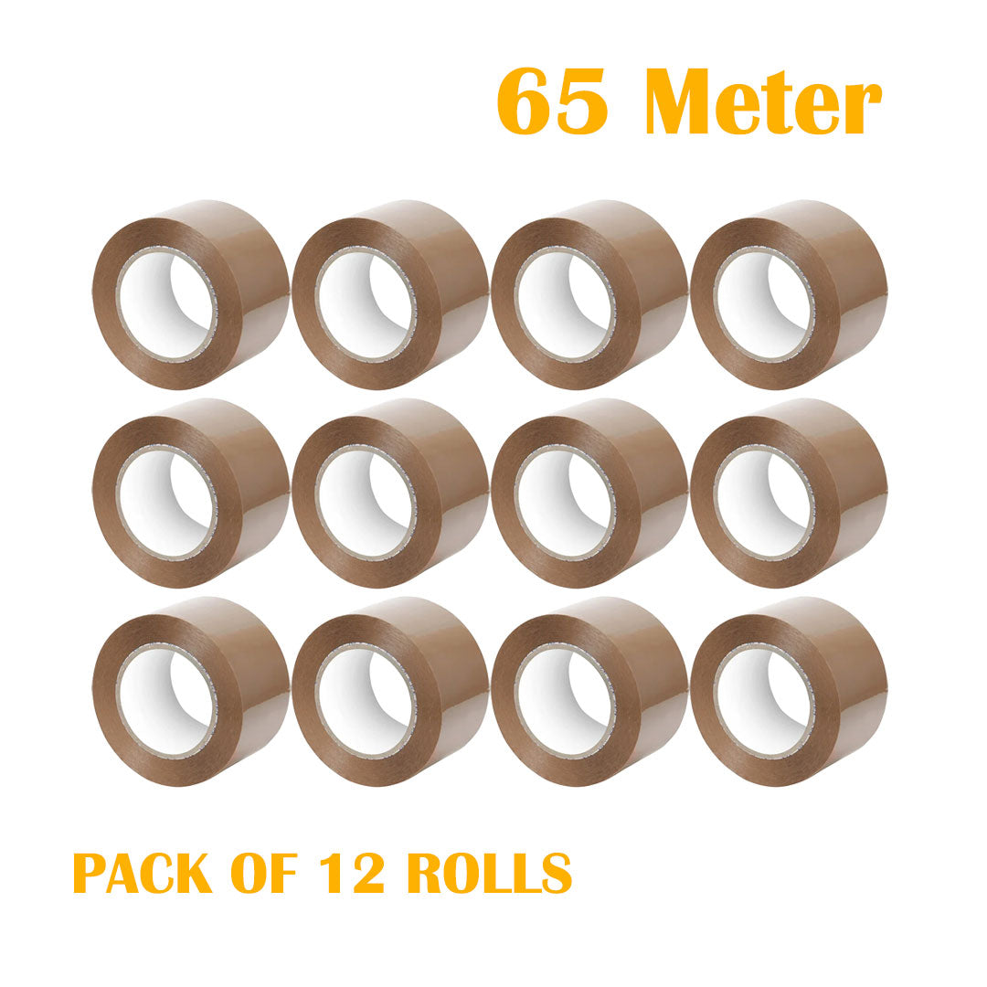 GUM Tape, BROWN Tape 3 INCH | 65  METER for Packaging Tape for Professional & Office Use, Packing Tape for Heavy Loads