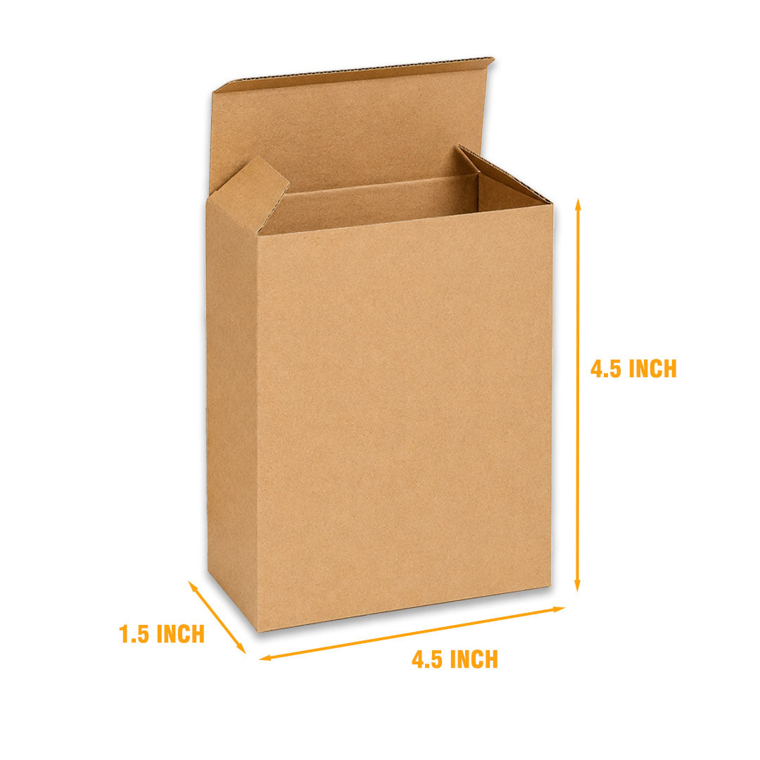 TUCK IN BOX 3 Ply | 4.5"x 1.5" x 4.5" |Brown Corrugated Boxes