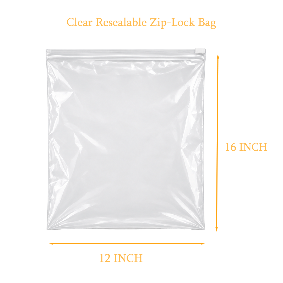 Zip-Lock  12 * 16 inch cover Clear Resealable