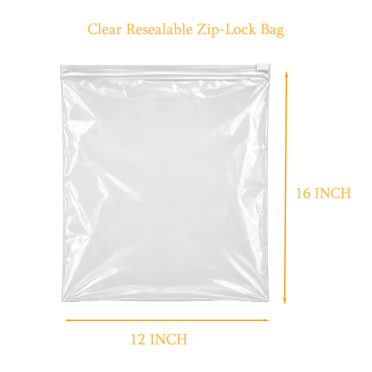 Zip-Lock  12 * 16 inch cover Clear Resealable
